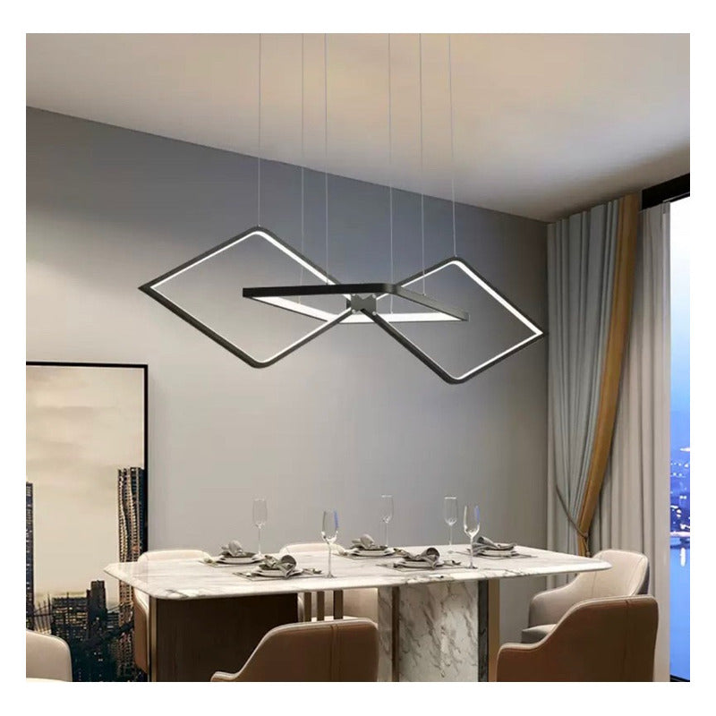 Pendente Minimalista Preto E Dourado Lindo Para Mesa