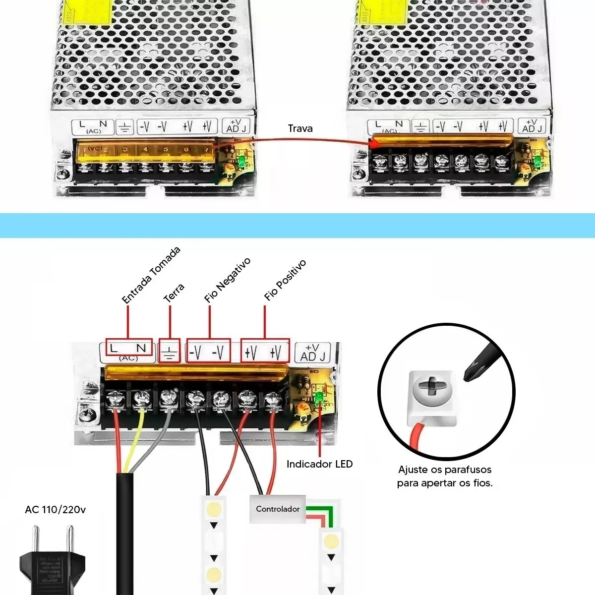 Fonte 10A Chaveada 12 Volts 120 Watts