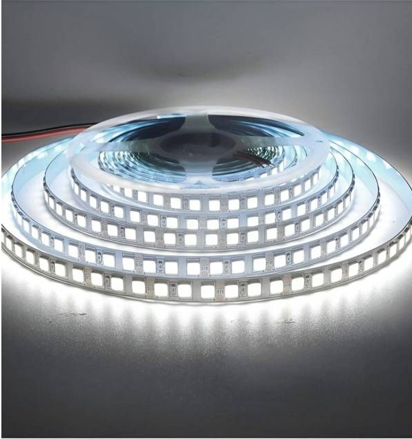 Fita 120 LEDs 2835 12V 6000K/6500K Fria IP20 9.6W/m Rolo 5 Metros 8mm