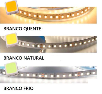 Fita 120 LEDs 2835 12V 4000K/4500K Neutra IP20 9.6W/m Rolo 5 Metros 8mm