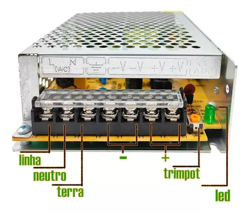 Fonte 15A Chaveada 12 Volts 180 Watts