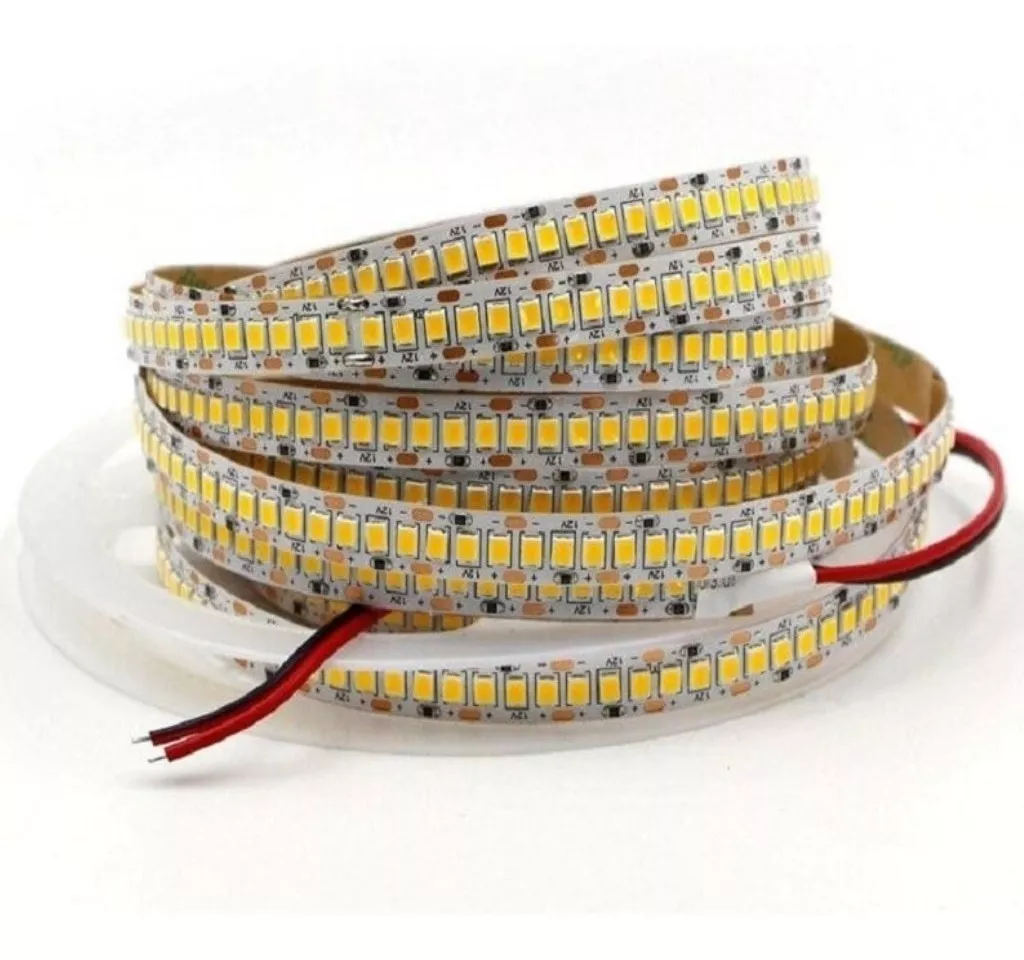 Fita 240 LEDs 2835 12V 3000K/3500K Quente IP20 16W/m Rolo 5 Metros 8mm