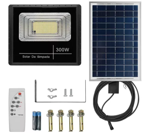 Refletor Solar 300 Watts Branco Frio 6500K IP65