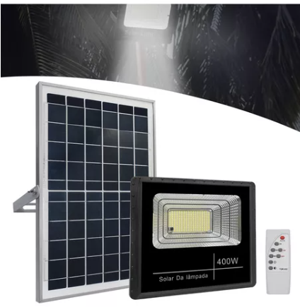 Refletor Solar 400 Watts Branco Frio 6500K IP65