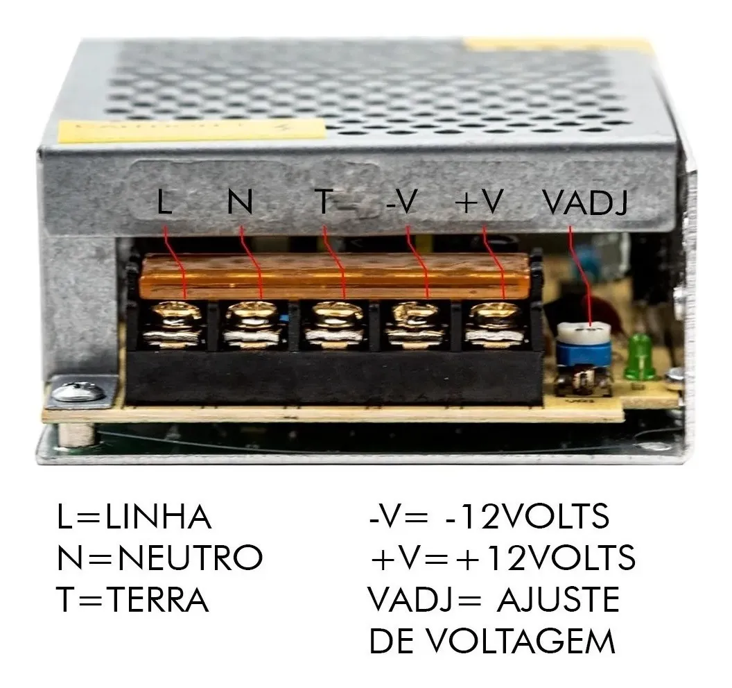 Fonte 5A Chaveada 12 Volts 60 Watts