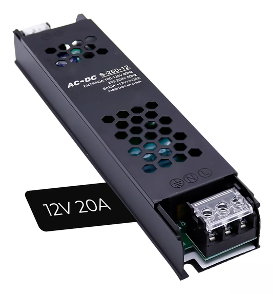Fonte 20A Chaveada Slim 12 Volts 240 Watts