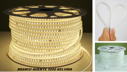 Mangueira 120 Leds/Metro Super Led - Rolo 100 Metros