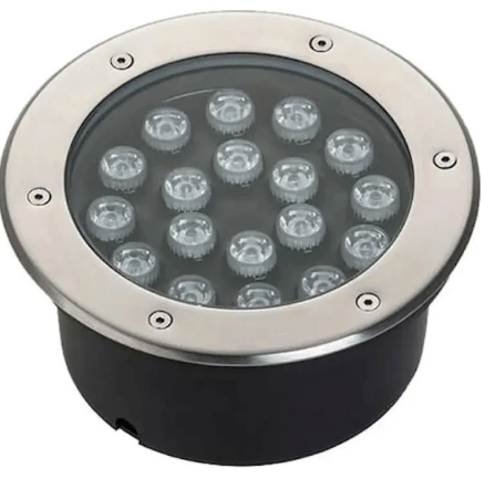 Balizador De Solo 18 Watts Led Branco Frio 6000K/6500K SMD IP66