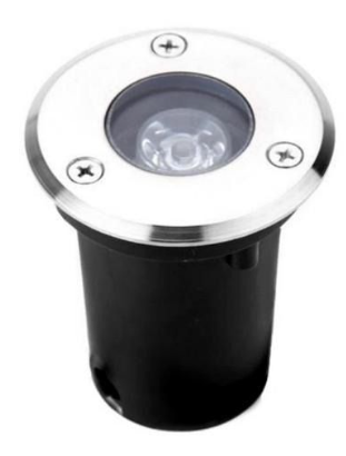 Balizador De Solo 1 Watt Led Branco Quente 3000K/3500K COB IP66