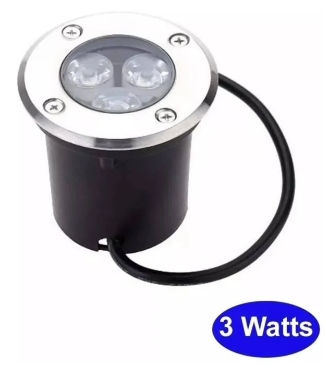 Balizador De Solo 3 Watts Led Branco Quente 3000K/3500K SMD IP66