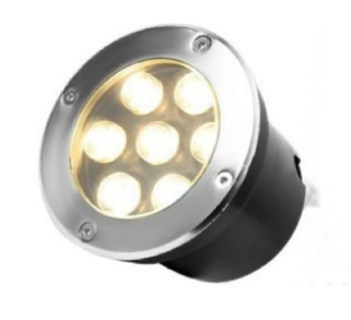 Balizador De Solo 7 Watts Led Branco Quente 3000K/3500K SMD IP66