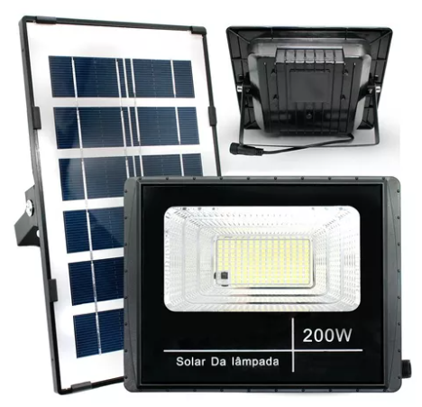 Refletor Solar 200 Watts Branco Frio 6500K IP65