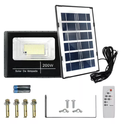 Refletor Solar 200 Watts Branco Frio 6500K IP65