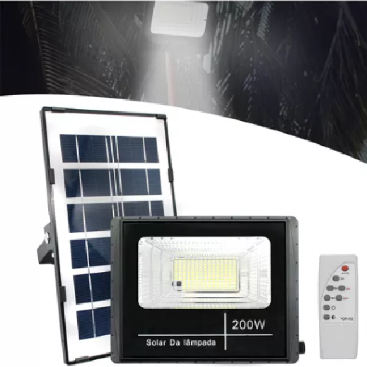 Refletor Solar 200 Watts Branco Frio 6500K IP65