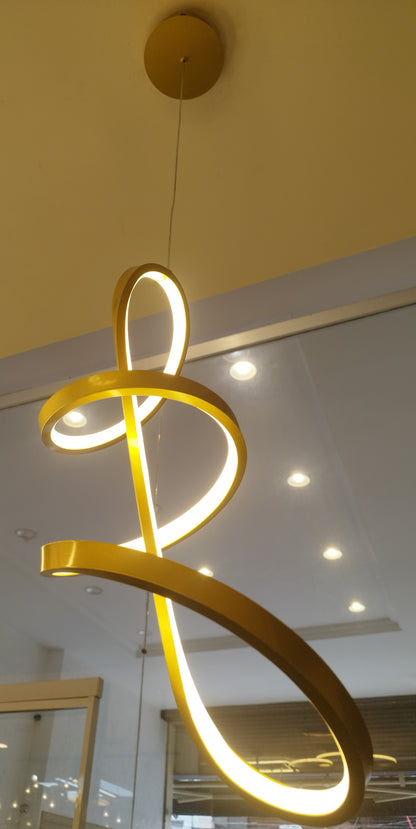 Pendente Dourado Led Branco Quente Lindo para Decoração de Ambientes