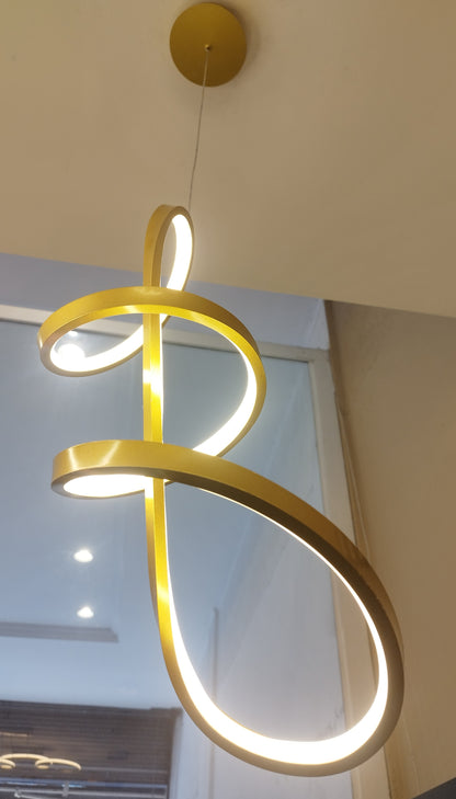 Pendente Dourado Led Branco Quente Lindo para Decoração de Ambientes