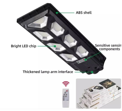 Luminária Led Pública Solar 250 Watts Branco Frio 6500K IP66