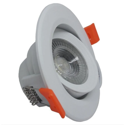 Kit 10 Spot Led 7W Redondo COB Direcionável Branco Frio 6000K/6500K