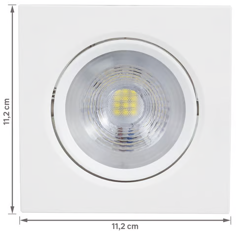 Kit 10 Spot Led 9W Quadrado COB Direcionável Branco Frio 6000K/6500K