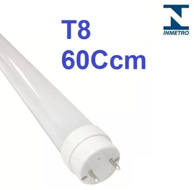 Lâmpada Tubular 9 Watts Led T8 G13 - 60cm  - Branco Frio 6000K/6500K - Ligação 1 Lado