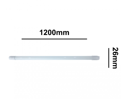 Lâmpada Tubular 18 Watts Led T8 G13 - 1,20 mts - Branca Fria 6000/6500K - Ligação 1 Lado